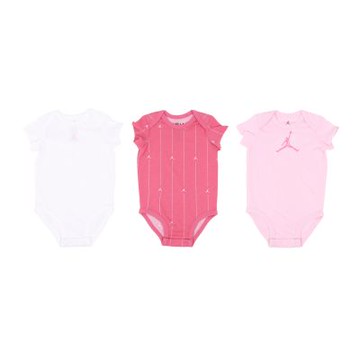 Nike 包屁衣 Jordan Baby 櫻花粉 寶寶衣 嬰兒 短袖 3入裝 JD2632229NB-002