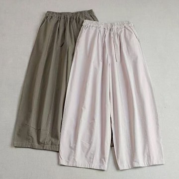設計所在 棉麻隨性風 寬版休閒明線寬管褲棉復古(6色可選)