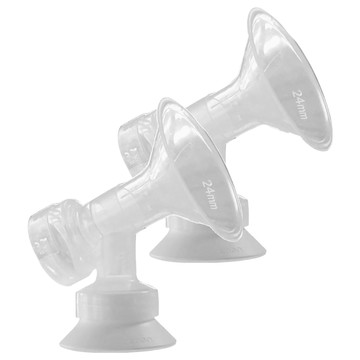 nanobébé 吸乳器轉接頭組 高質感螺紋設計 德國醫療級PP材質 主流品牌擠乳器通用  2盒