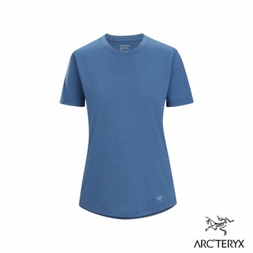 【Arcteryx 始祖鳥官方直營】女 Lana 羊毛短袖圓領衫 月光藍