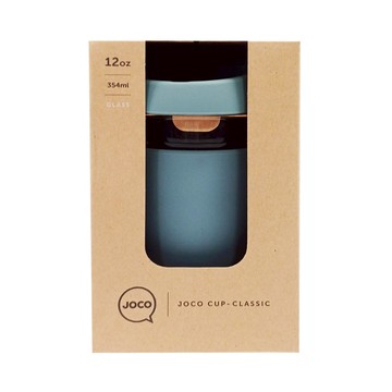 JOCO 啾口 玻璃隨行咖啡杯 12oz 354ml - bluestone  1個