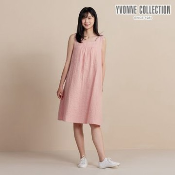 YVONNE 雙層紗無袖洋裝-薔薇粉