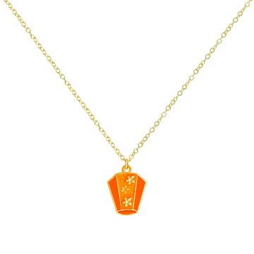 卡片項鍊 Card Necklace 台灣文化入色款｜天燈