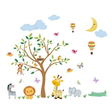 【辰達居家】動物夥伴兒童壁貼