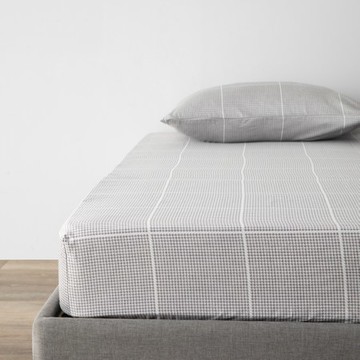 伊登300織純棉床包枕套三件組特大 千鳥格