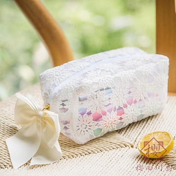 小雛菊大容量網紗筆袋少女收納文具盒【櫻田川島】