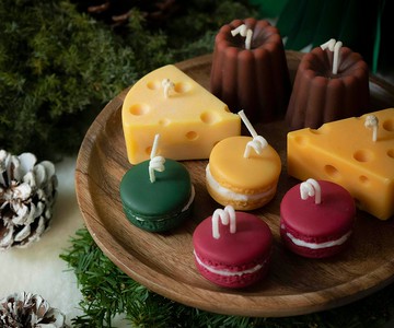 馬卡龍蠟燭禮盒・甜點手作蠟燭  JUNO Candle
