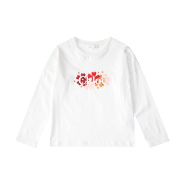 Chloe' - Off White Cotton Logo T-shirt