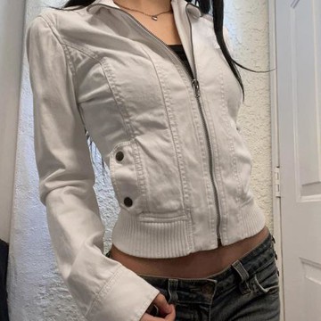 HEYOUNGIRL美式復古辣妹口袋拼接工裝短外套休閑百搭修身立領夾克