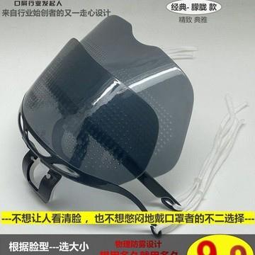 😷【食品級防霧透明口罩】餐廳廚房從業人員專用｜透氣塑料新款｜防口水飛沫＋可調節鼻樑條 配餐試菜交談不悶不擋視線