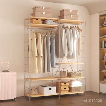 【臺灣熱賣 優選品質】開放式衣櫃家用衣帽架臥室掛衣架衣帽間日式掛衣桿多功能衣櫥架子