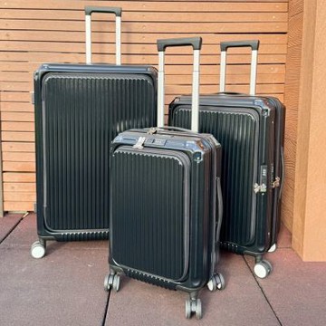 WALLABY前掀雙開式28吋防爆拉鍊旅行箱/行李箱(可1:9開或5:5開/可擴充)