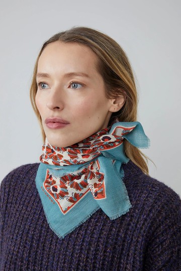 794 羊毛方巾70 - 米色