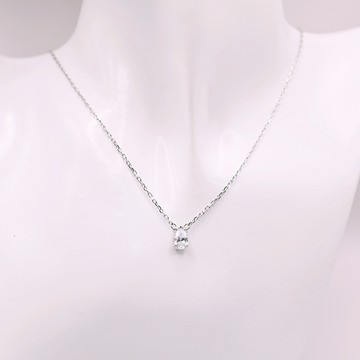 SWAROVSKI 施華洛世奇 Stilla 鏈墜 水滴單鑽項鍊 鍍白金色