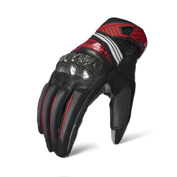 【中階首選】SBKPLAY SR-8 黑紅 碳纖護具 觸控防摔手套