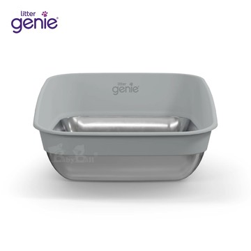 Litter Genie Platinum 不鏽鋼貓砂籃【福利 樣品】貓砂盆｜開放式設計｜底部防滑｜圓角好清潔