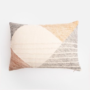 奧可利繡花印花腰枕套35x50cm 菱形繡線