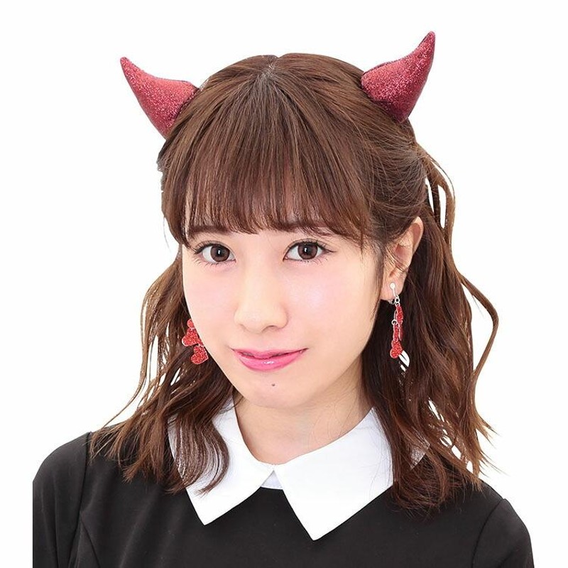 角 ヘアアクセサリー デビル ヘアピン ハロウィン