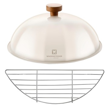 Wagensteiger 象牙白色鍋蓋 + 不鏽鋼網架  28cm  1組