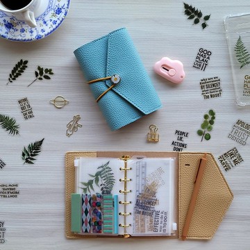 2026手帳 A7活頁子彈筆記 12樣手帳素材文具 記帳本/ 月+週計畫