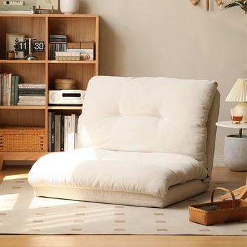 hoi! 源氏木語奶油風燈心絨懶人沙發床 S0433