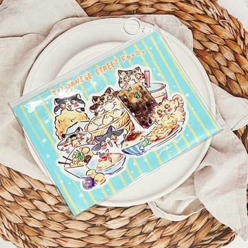 小吃貓貓PVC文具收納袋