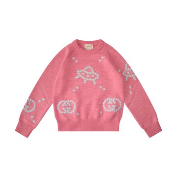 Gucci - Dark Rose Wool Ufo Gg Sweater