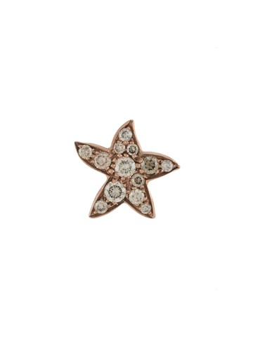 Dodo - 9kt rose gold diamond Star single stud earring - women - Brown Diamond/9kt Rose Gold - One Size
