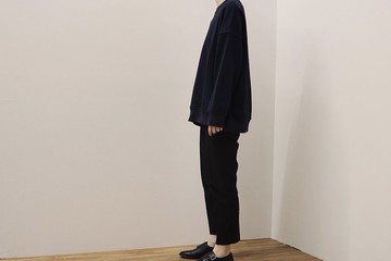 Oversized大學T恤 - 藍