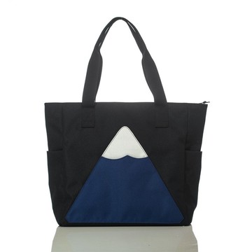 POLER TOTE BAG MOUNT FUJI 復刻版富士山風格托特包/附背帶 /黑