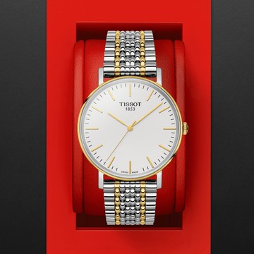 TISSOT 天梭 EVERYTIME 經典雋永石英錶 T1094102203100