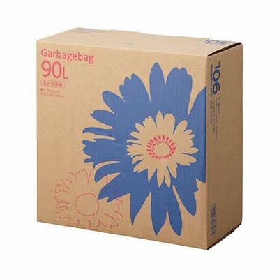 （まとめ）TANOSEE ゴミ袋 コンパクト乳白半透明 90L BOXタイプ 1箱（110枚）〔×2セット〕