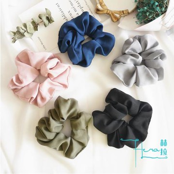 HERA 赫拉  韓版素色無縫彈力大腸圈五入組(顏色隨機)