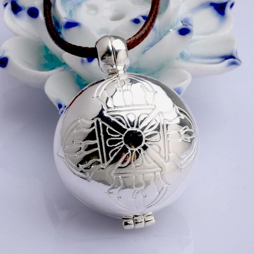 藏式嘎烏盒S925純銀噶烏男女吊墜項鏈金剛杵可打開裝東西情侶精品