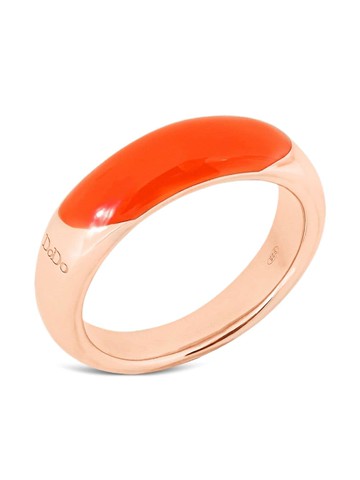 Dodo - 18kt rose gold-plated sterling silver Rondelle enamel bangle - women - Enamel/18kt Rose Gold Plated Sterling Silver - 54 - Red