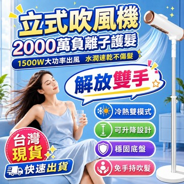 立式吹風機【現貨當日出🚀保固三年🏅】吹風機 立式吹風機 負離子吹風機 吹風機架 懶人神器 加固底盤落地吹風機 冷熱可調