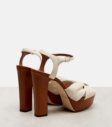 Jimmy Choo Heloise 120 canvas platform sandals