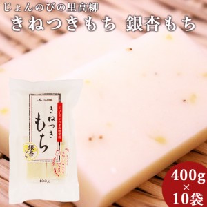 新潟県産 きねつきもち 銀杏もち 400g×10袋 4kg ぎんなん 切り餅 じょんのびの里 高柳 JAえちご中越