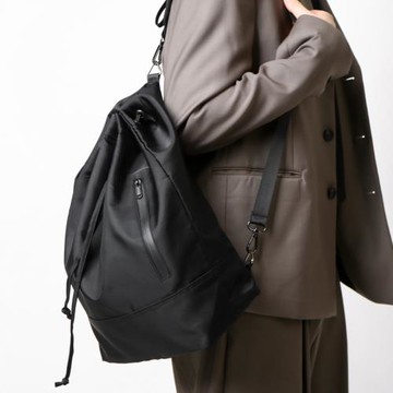 韓國The action男士大容量水桶書包尼龍雙肩包抽繩束口運動騎行包