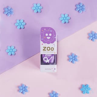ZOO #22 搖滾紫花獅 (糖果亮片葡萄紫)兒童拋棄式指甲油無毒/水性/不傷甲/可撕式指彩小女孩的夢幻童年 | 糖糖馬卡龍新色上市