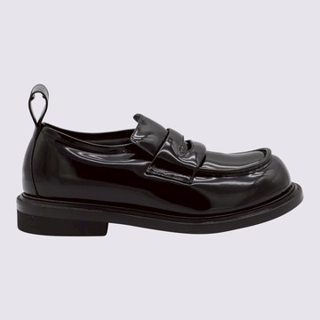 Moschino Black Leather Loafers