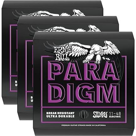 Ernie Ball Paradigm Power Slinky Electric Guitar Strings 11-48 (3 Pack Bundle)