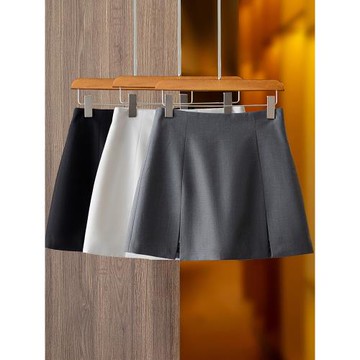 抗皺A字短裙顯腿長雙開叉顯瘦防走光褲裙半身裙夏季百搭氣質高腰