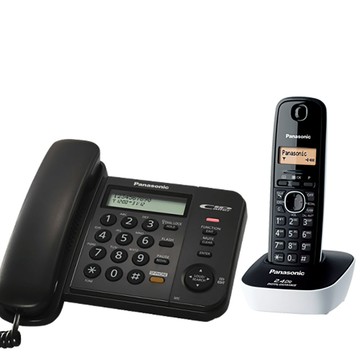 Panasonic 有線+無線電話組合 KX-TS580+KX-TG3411 有線+無線組合 有線免持擴音對講 斷電可用來 電顯示查詢