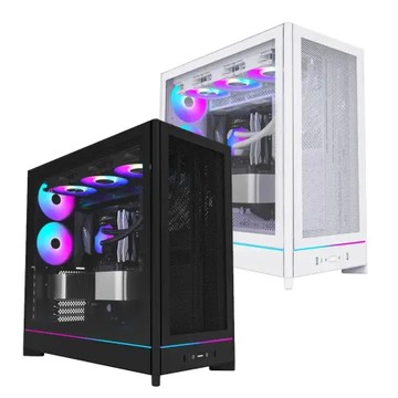 黑色款 【MONTECH】君主 HS01 PRO 玻璃透側電腦機殼 支援 ATX/可翻轉機身設計