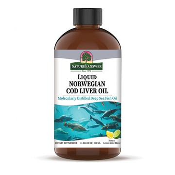 Nature's Answer Liquid Norwegian Cod Liver Oil Natural Lemon Lime 16 fl oz