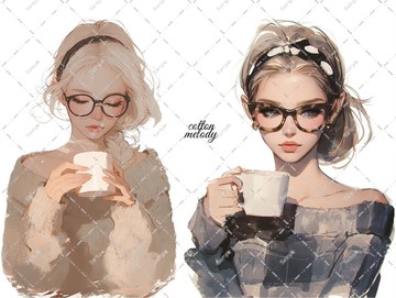 原創貼紙 No.7054 人物貼紙 原創貼紙 女孩貼紙 原創人物貼紙