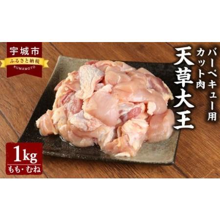 ふるさと納税 天草大王 バーベキュー用 カット肉 1kg 熊本県宇城市