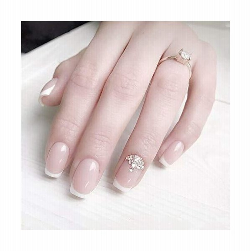 24枚入り フレンチネイル ヌーディーカラー 結婚式 成人式 ネイルチップ 通販 Lineポイント最大0 5 Get Lineショッピング