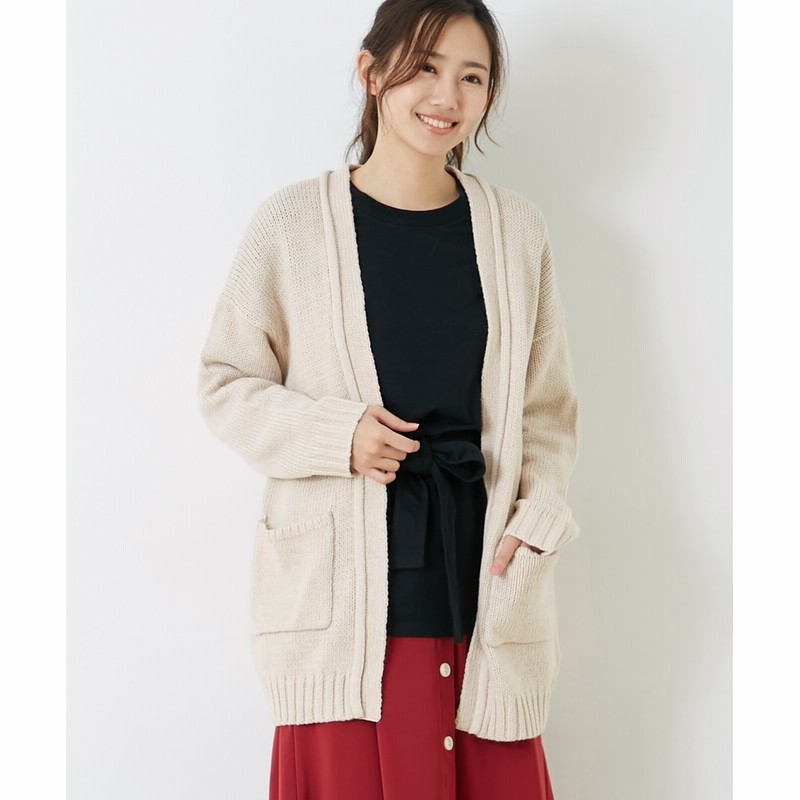 Earth Music Ecology ざっくりミドル丈ニットカーディガン カーディガン レディース Cardigan 通販 Lineポイント最大1 0 Get Lineショッピング